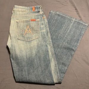 7 for all mankind “A” pocket jeans y2k